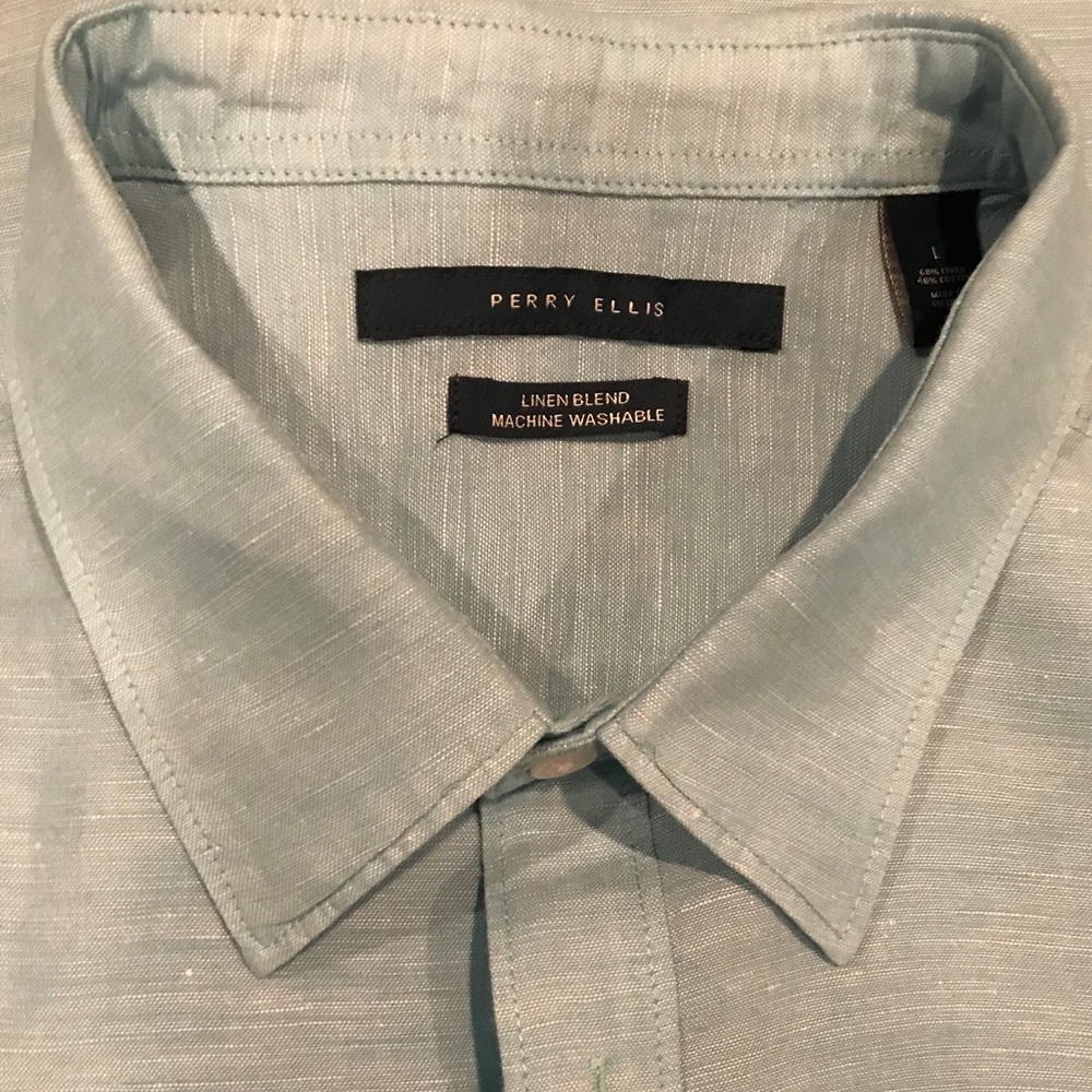 Men’s Linen & Cotton Blend Casual Shirt
